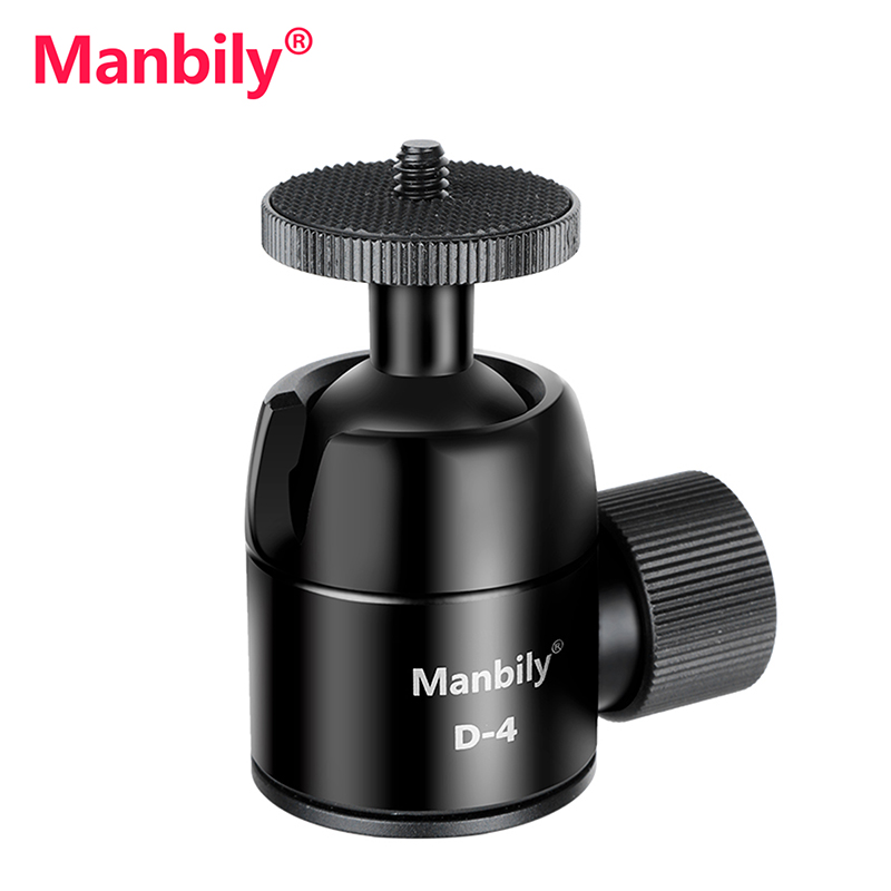 Fluid Head Tripod - Manbily D-4 カメラ三脚ボールヘッドミニ モノポッド用 メタルパノラマボールヘッドマウント 1/4ネジ