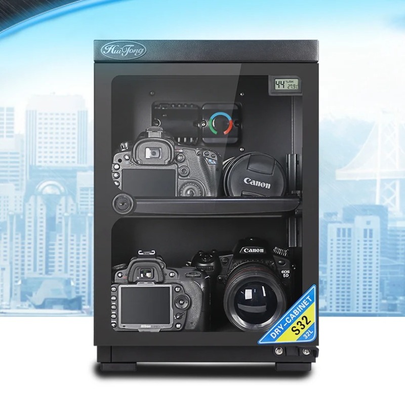 Camera Dry Cabinet - プロ仕様カメラドライボックス 大型除湿カード付き DSLR/レンズ用 - 電子除湿キャビネット 防湿