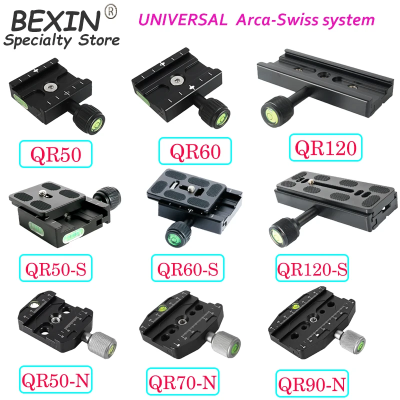 Fluid Head Tripod - BEXIN QR シリーズ三脚ボールヘッドアダプターアルミニウム合金クイックリリーススプリントクランプ Arca Swiss DSLR