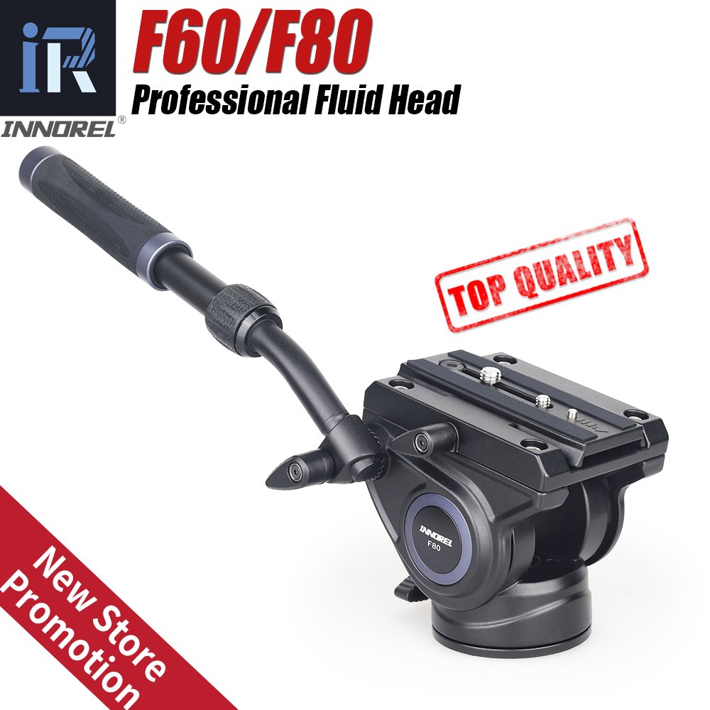 Fluid Head Tripod - Innorelf60/f80プロのビデオ流体ヘッド三脚,流体ドラッグ,ダッシュカメラ,カムコーダー,望遠レンズ