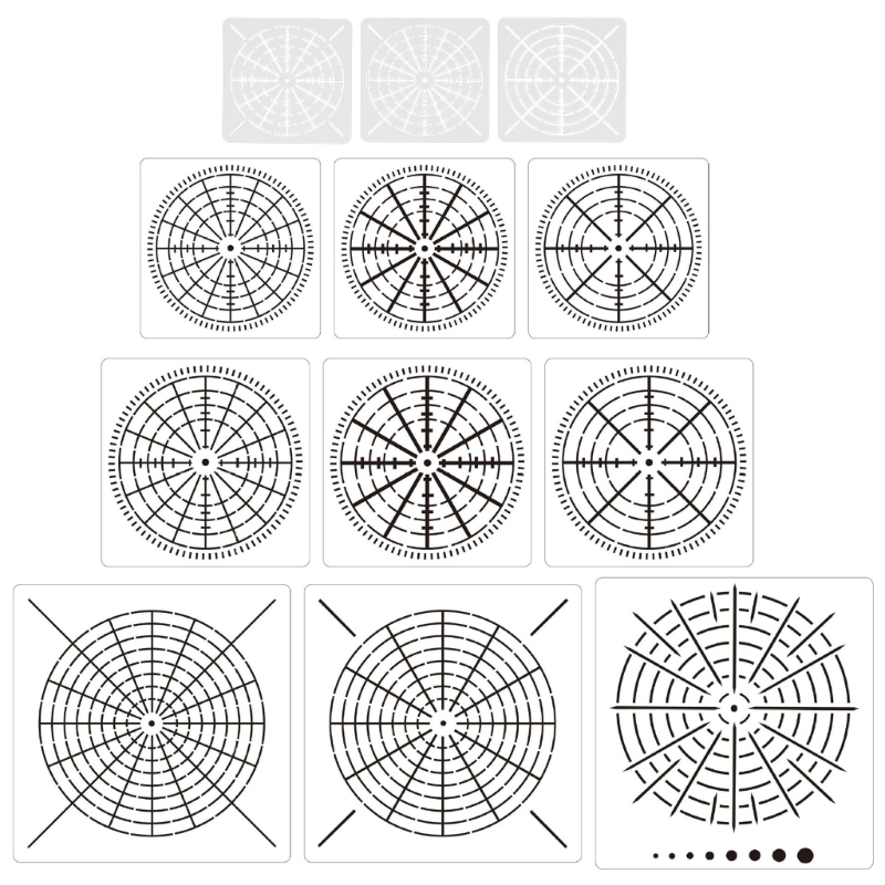 Photography Geometry - f92b木製ファブリックキャンバスガラス岩に塗装するための幾何学ドット絵画ツール
