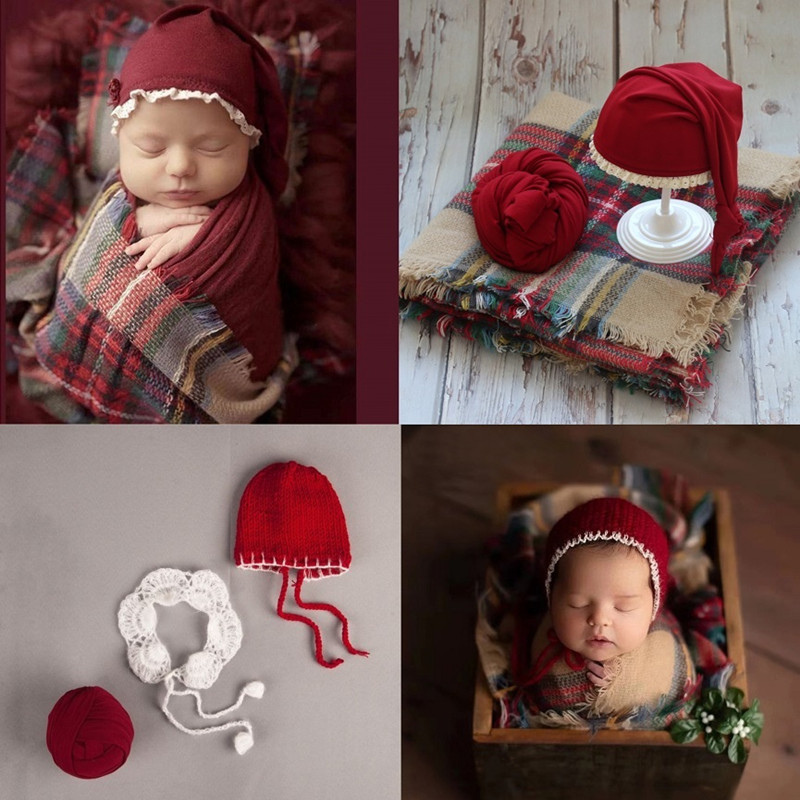 Photography Newborn - 新生児の写真アクセサリー,赤ちゃんのクリスマス帽子,写真毛布,写真スタジオの撮影アクセサリー