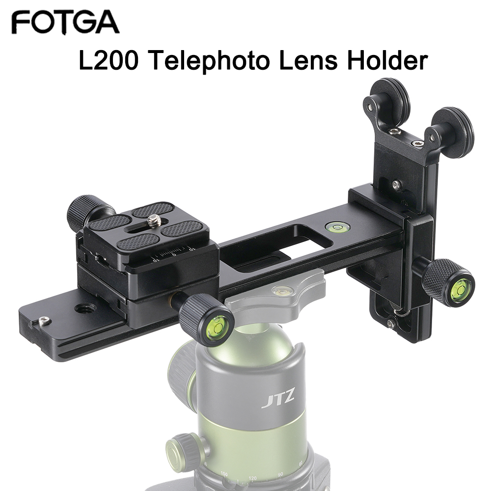 Fluid Head Tripod - Fotga-ロングフォーカスサポートホルダー、望遠レンズ、クイックリリースプレート、三脚ボールヘッド、DSLRカメラ三脚、l200、10kg、22lb