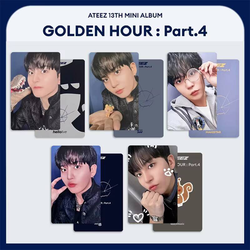 Photography News - Kpop ATEEZ 5枚セット GOLDEN HOUR 4
