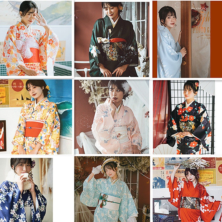 Photography Outfits - 伝統的な日本の着物スタイルのスクリプトキリングコスプレかわいい写真撮影衣装女神少女服若い女性のファッション