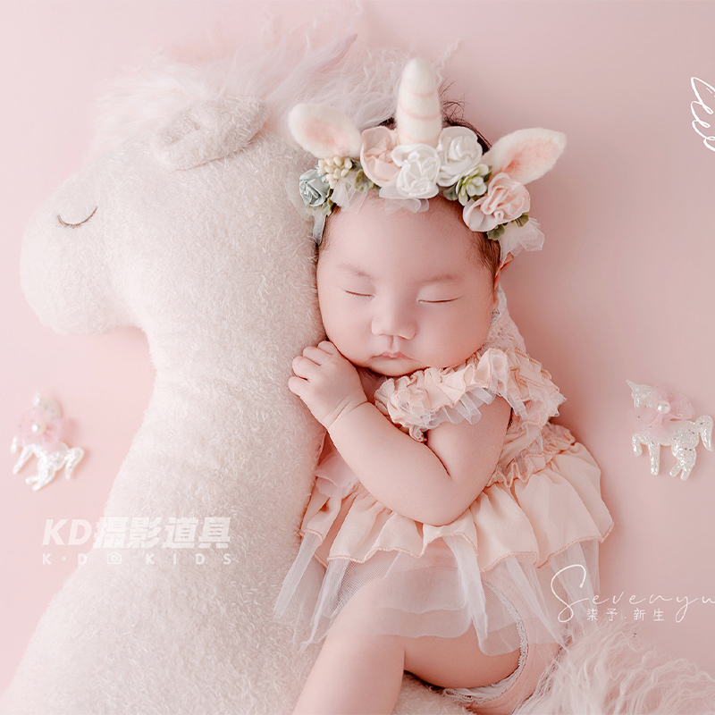 かわいいユニコーンテーマ新生児写真撮影小道具プリンセススタイ - Photography Outfits のレビューと価格
