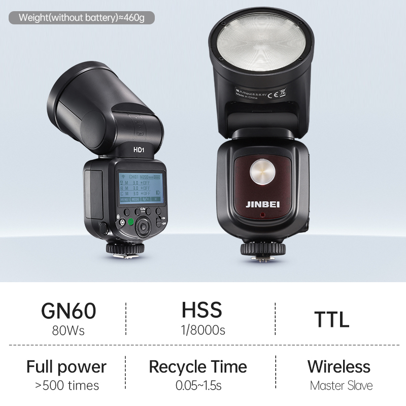 JINBEI HD-1ラウンドヘッドHSSスピードライト屋外 - Photography Hd のレビューと価格