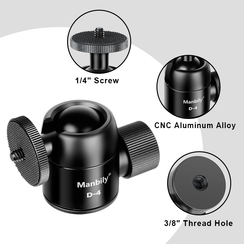 Manbily D-4 カメラ三脚ボールヘッドミニ モノポッ - Fluid Head Tripod のレビューと価格