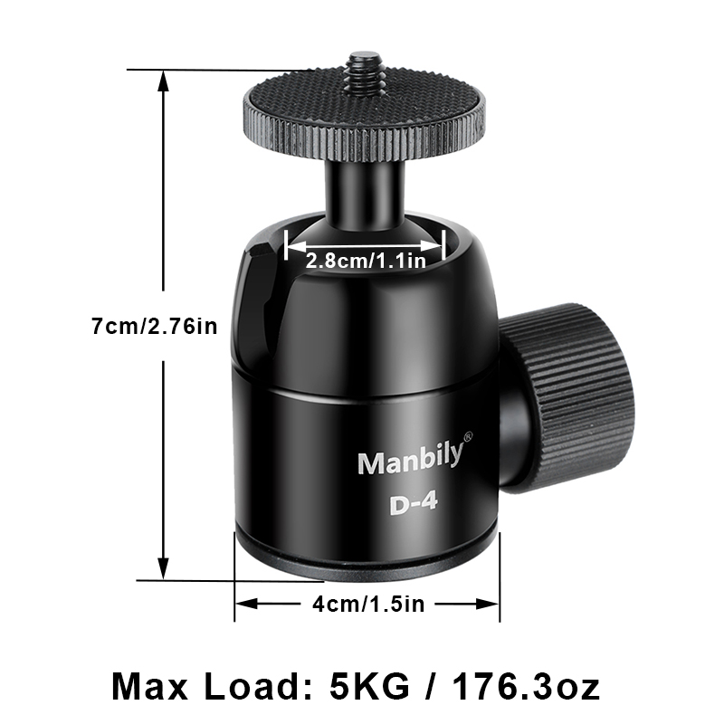 Manbily D-4 カメラ三脚ボールヘッドミニ モノポッ - Fluid Head Tripod のレビューと価格