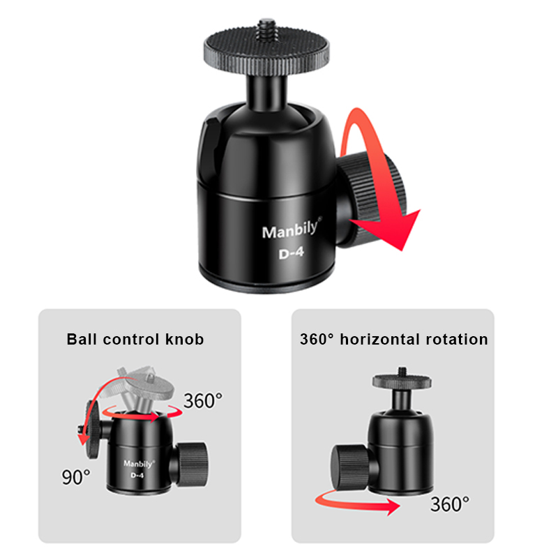 Manbily D-4 カメラ三脚ボールヘッドミニ モノポッ - Fluid Head Tripod のレビューと価格