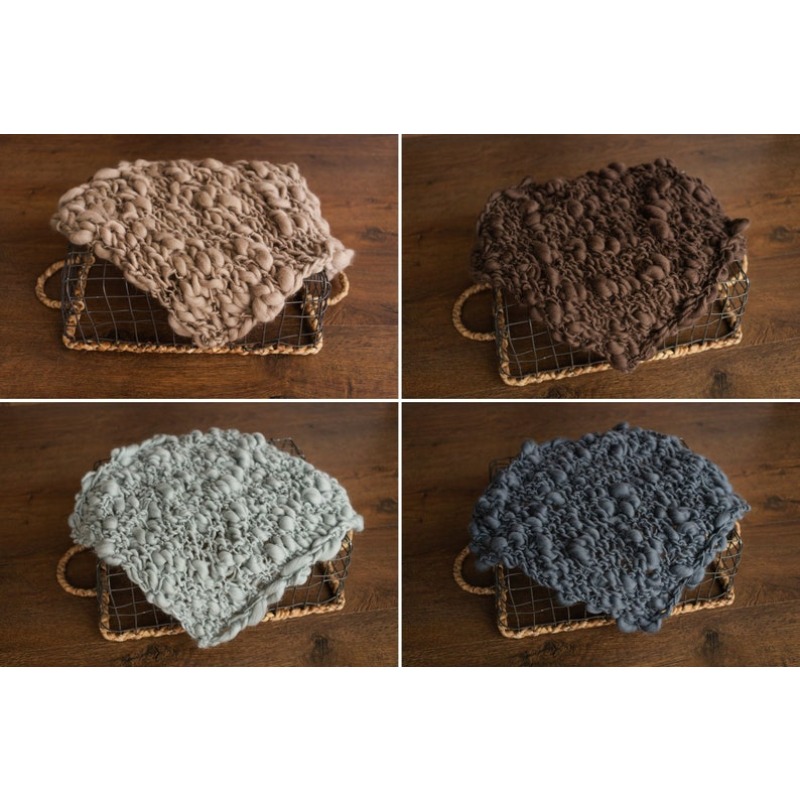 チャンキーニットメリノベビーブランケット - 編み込みウール - Photography Newborn のレビューと価格