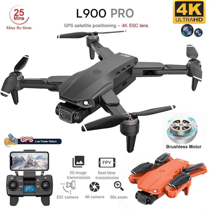 折りたたみ式ブラシレスドローンl900プロ,GPS, 4k, - Photography Hd のレビューと価格