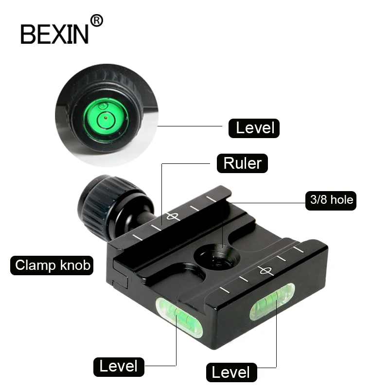 BEXIN QR シリーズ三脚ボールヘッドアダプターアルミニ - Fluid Head Tripod のレビューと価格
