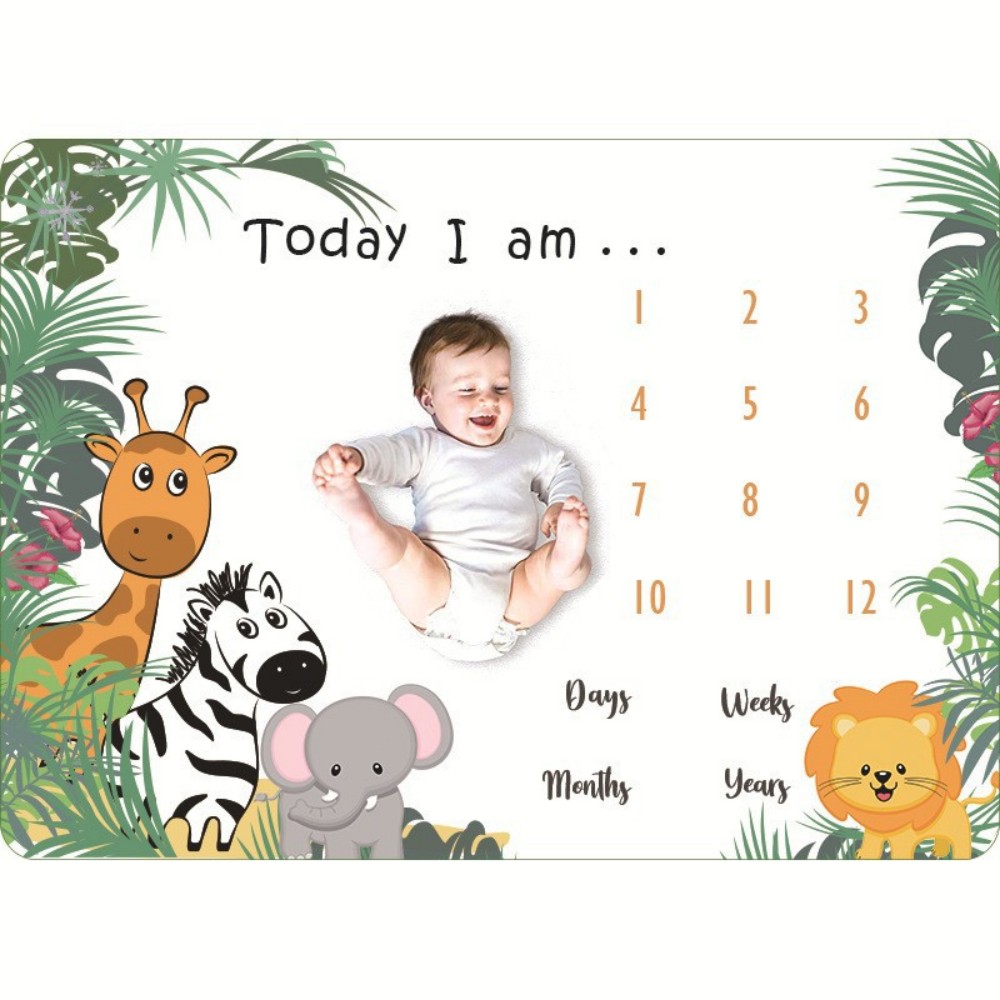 VIKAMA 子供用イラストプリント、ベビーマイルストーンブ - Photography Newborn のレビューと価格