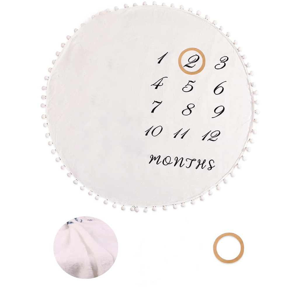フランネル月齢ブランケット 赤ちゃんの最初の1年間カレンダー - Photography Newborn のレビューと価格