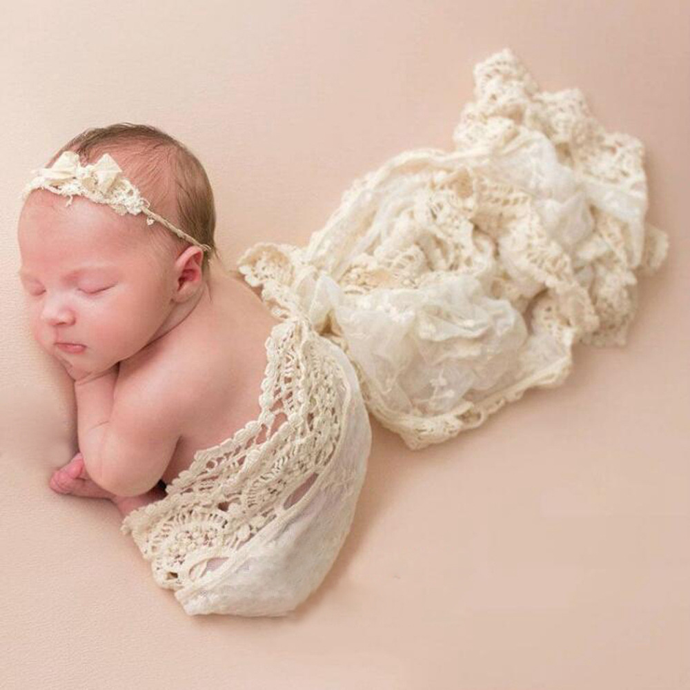 生まれたばかりの写真アクセサリー,レースの背景,おくるみ,写 - Photography Newborn のレビューと価格