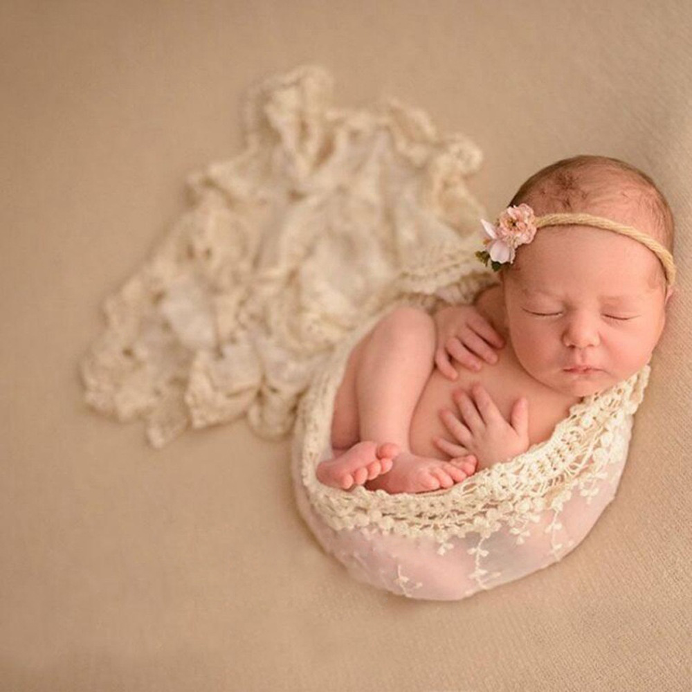 生まれたばかりの写真アクセサリー,レースの背景,おくるみ,写 - Photography Newborn のレビューと価格