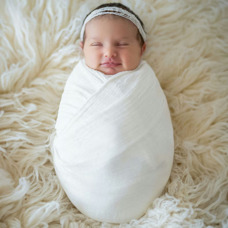 1 個/新生児写真撮影ラップソフトバブルガーゼ生地赤ちゃんの - Photography Newborn のレビューと価格