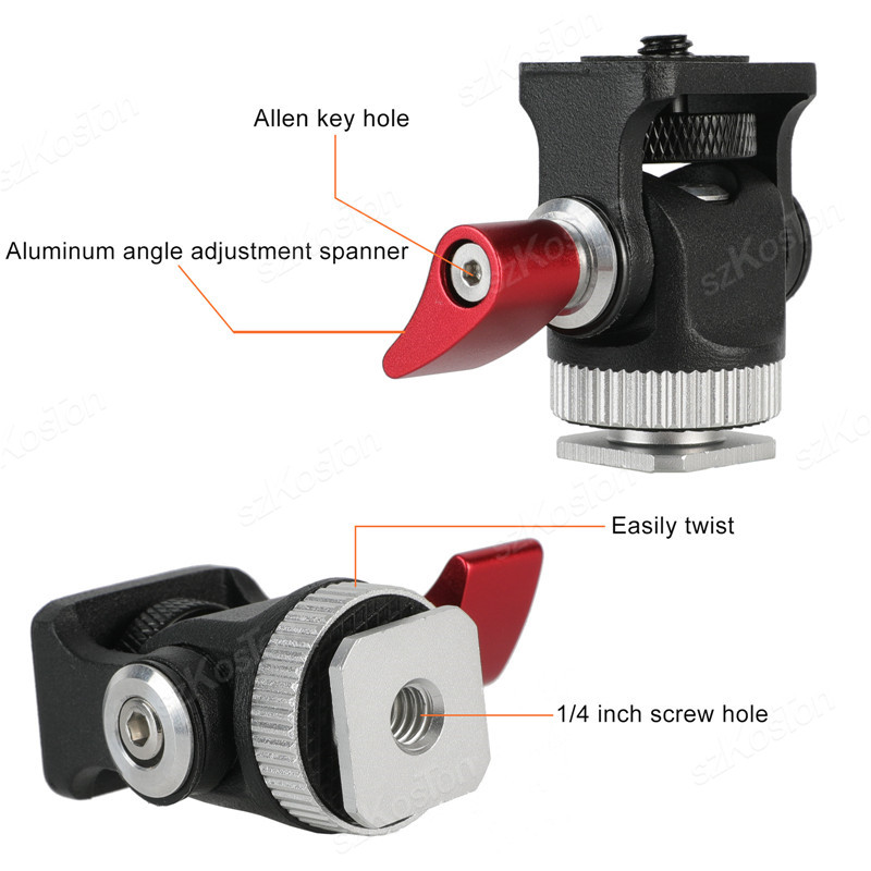 ミニモニターマウント,コールドシューマウント付き三脚ヘッド, - Fluid Head Tripod のレビューと価格