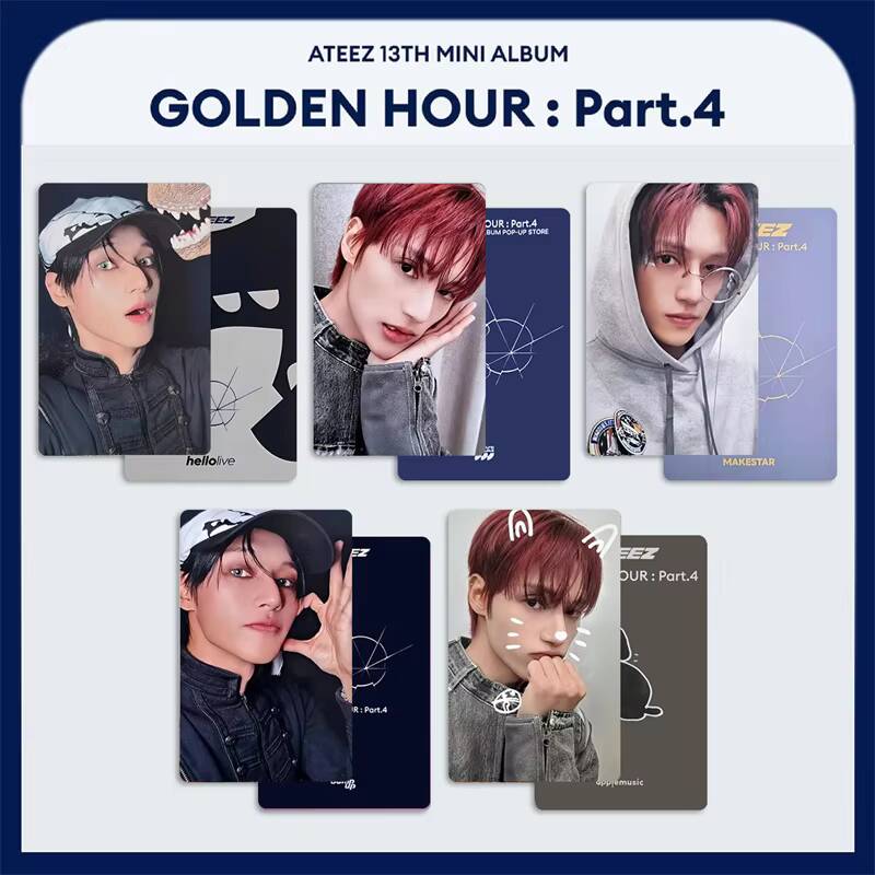 Kpop ATEEZ 5枚セット GOLDEN HOUR 4 - Photography News のレビューと価格