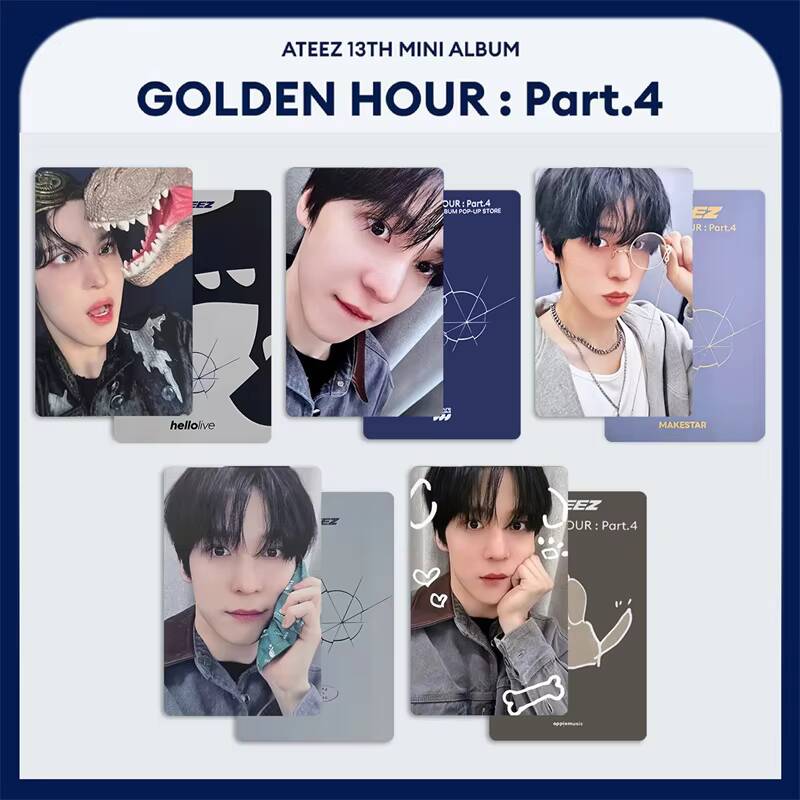 Kpop ATEEZ 5枚セット GOLDEN HOUR 4 - Photography News のレビューと価格