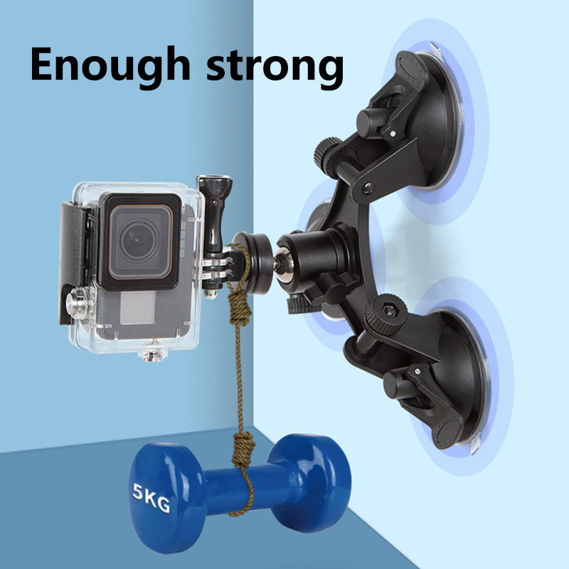 強力な吸盤マウントホルダー三脚、ボールヘッド付き、Gopro - Fluid Head Tripod のレビューと価格