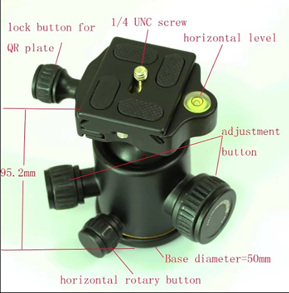 アルミ写真カメラ三脚,ボールヘッド,360度,流体回転,オス - Fluid Head Tripod のレビューと価格