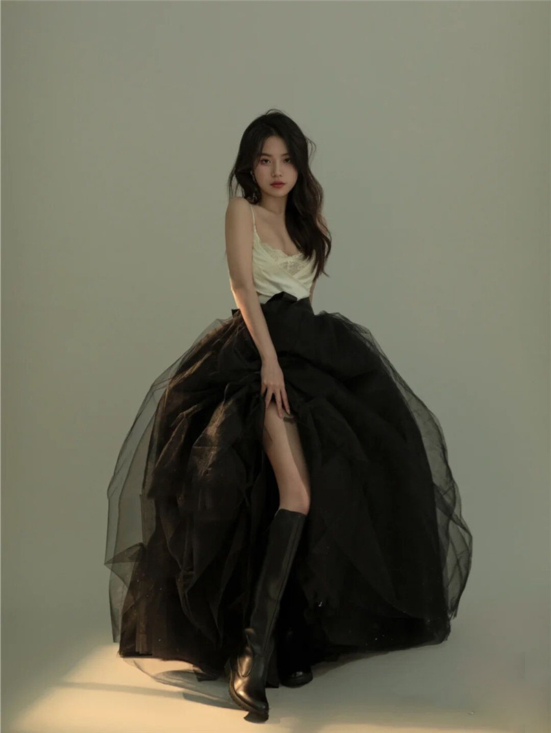ブラックエンジェルレース写真撮影衣装和風スタジオアート写真レ - Photography Outfits のレビューと価格