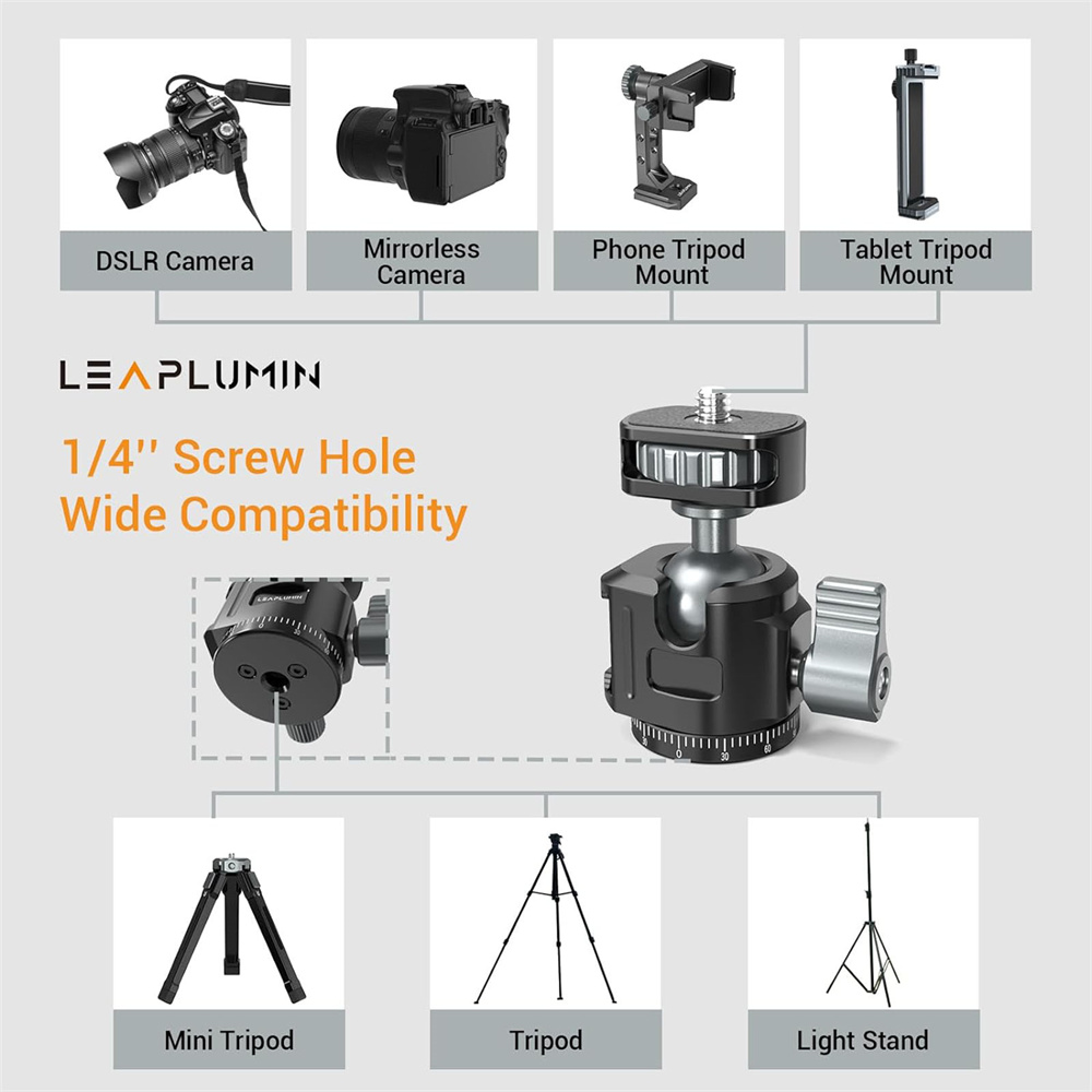 アルミニウム ミニボールヘッド パノラマ三脚ヘッド + コー - Fluid Head Tripod のレビューと価格