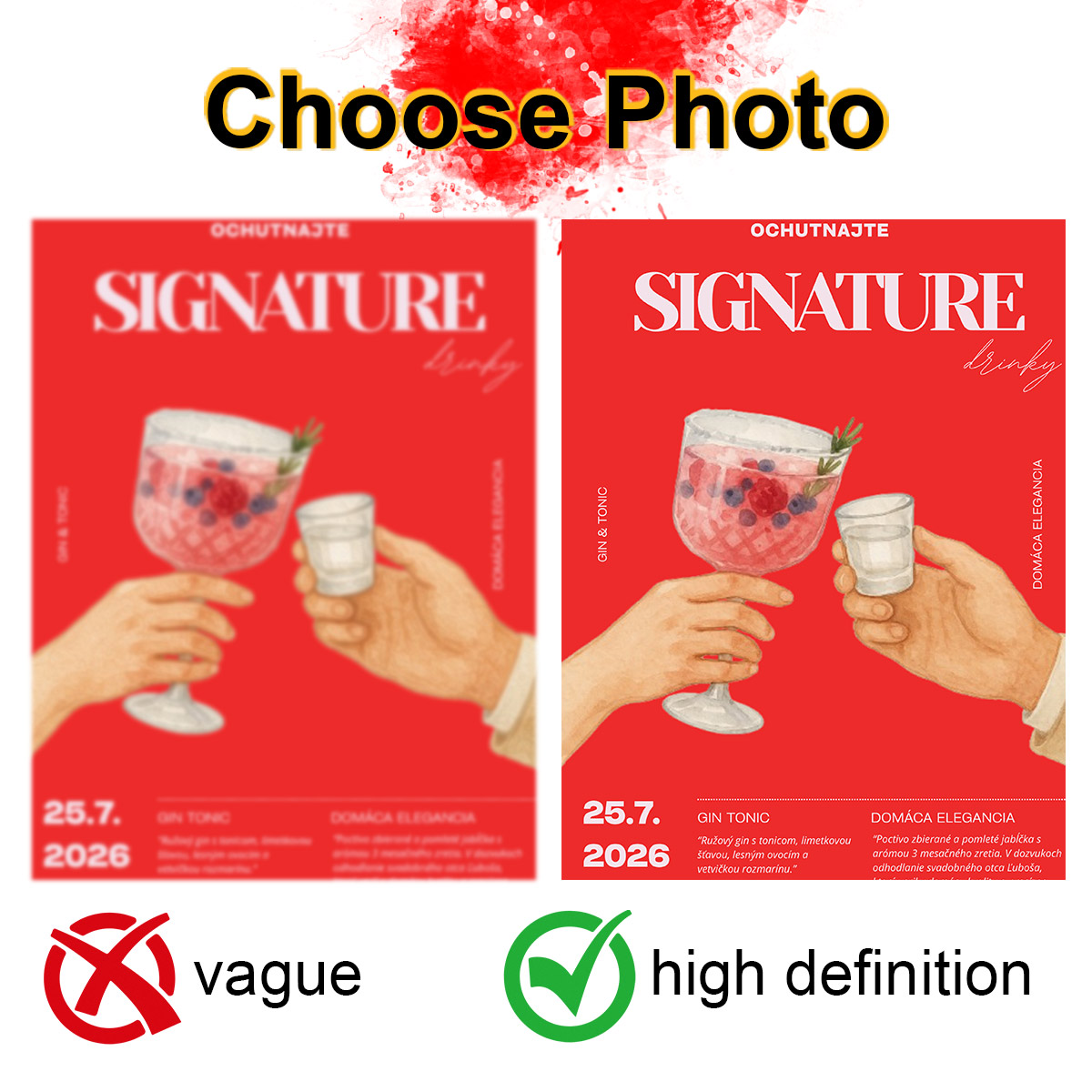 カスタム写真広告ポスター パーソナライズド飲料ウォールアート - Photograph Lyrics のレビューと価格