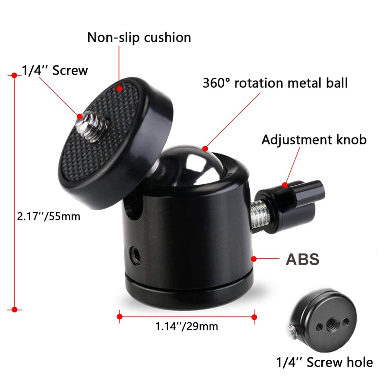 ボールヘッドアダプターマウントベース 1/4 ネジブラケット - Fluid Head Tripod のレビューと価格