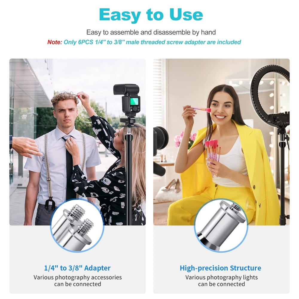 Selens 3 個標準 3/8 から 1/4 アダプタネジ - Fluid Head Tripod のレビューと価格