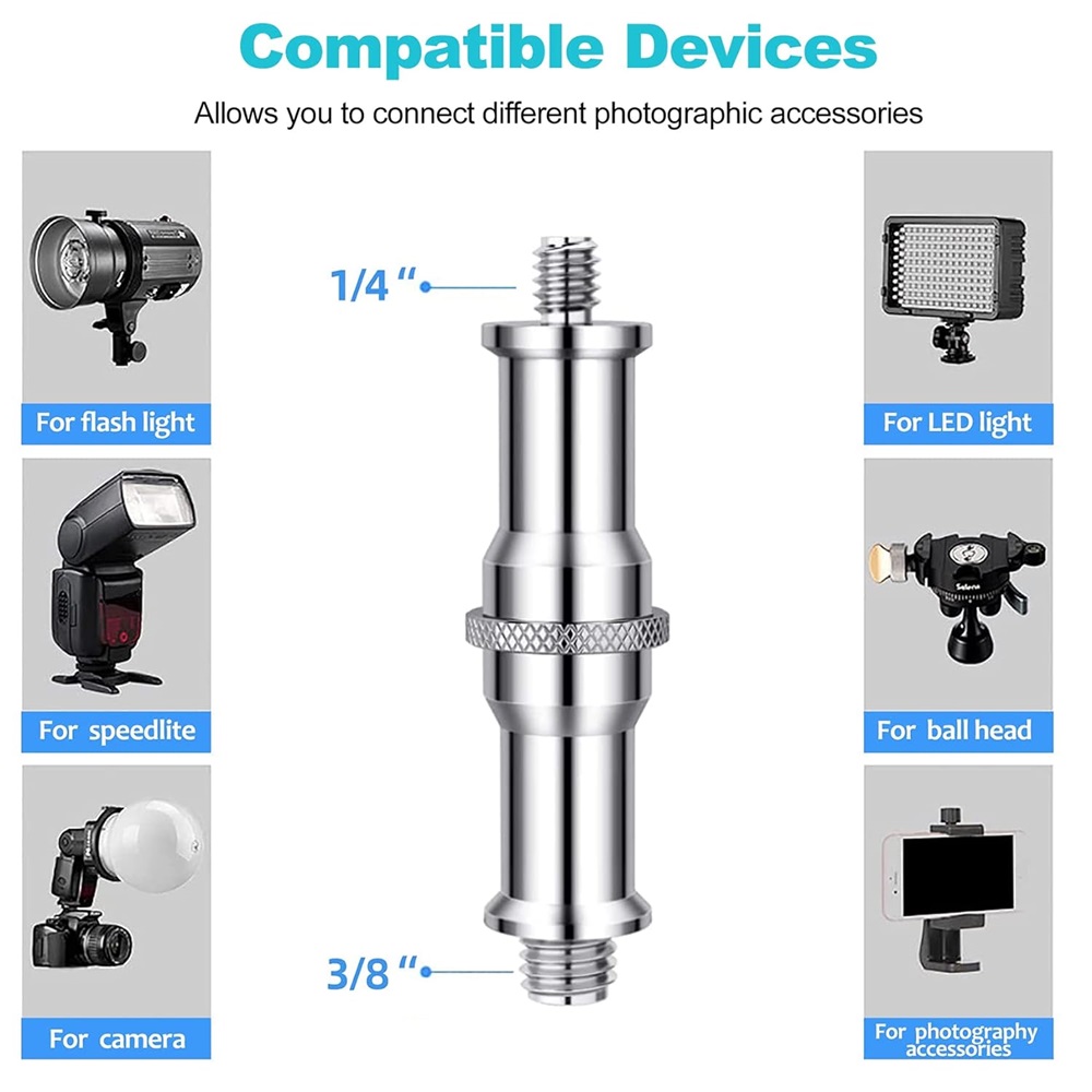 Selens 3 個標準 3/8 から 1/4 アダプタネジ - Fluid Head Tripod のレビューと価格
