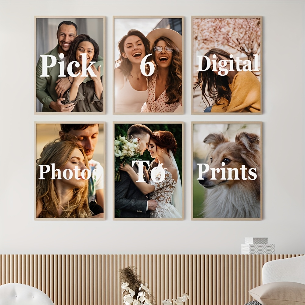 6 ピース/セットカスタムキャンバスプリント写真壁アートパー - Photograph Lyrics のレビューと価格
